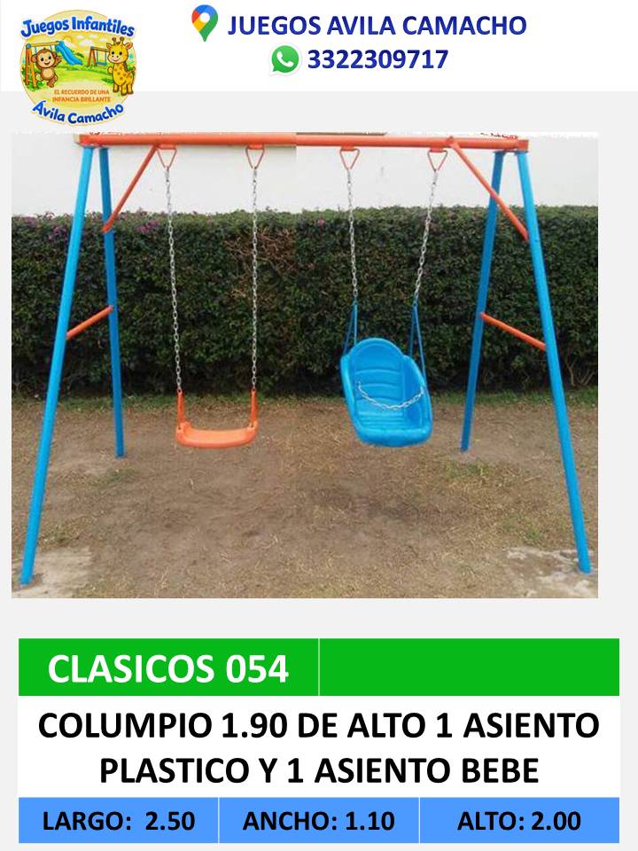 columpio 2 asientos con 1 bebé